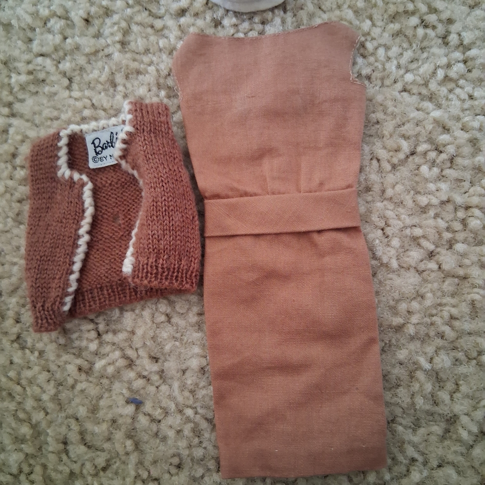 Vintage Barbie sorority meeting dress, hat, vest #937 1962